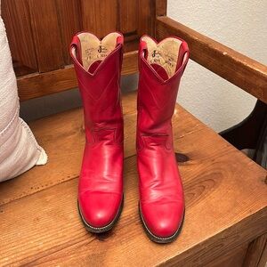Red Justin Ladies Boots